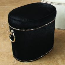 Global Views 9.91243 - Angus Black Cowhide Ring Bench